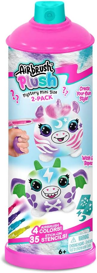 مجموعة كانال تويز الصغيرة الغامضة من القطيفة القابلة للتخصيص والمصنوعة من بخاخ الهواء، قطعتان