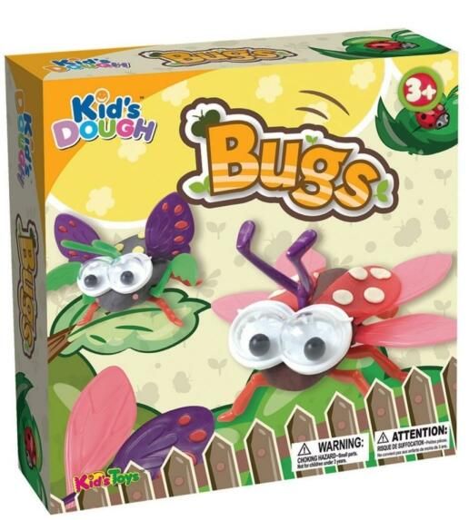 Kids Dough Bugs 3 X 50G Dough Pot