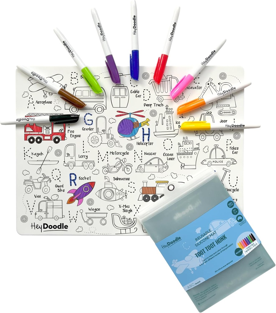 حصيرة دودل الكلاسيكية من HeyDoodle Toot Toot Honk