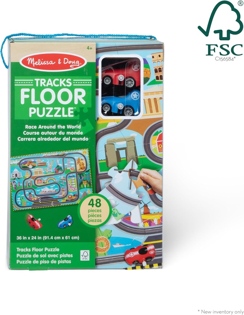 Melissa & Doug - Race Around The World Tracks Cardboard