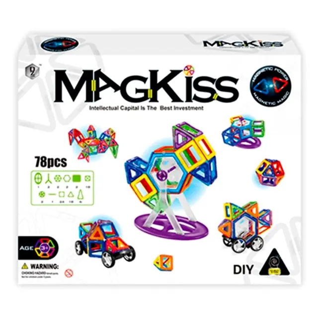 كتلة مغناطيسية DIY - 78 قطعة