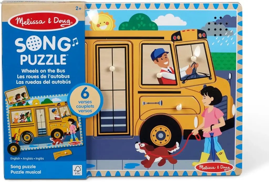 The Wheels on the Bus Song Puzzle - 6 Pieces