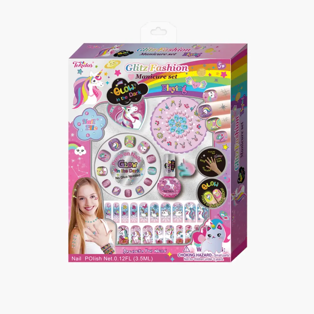 Tokidas – Glow in the Dark Glitz Fashion Manicure Set