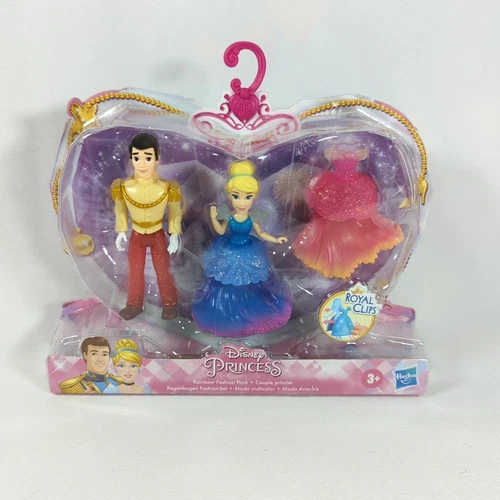 Disney Princess – Rainbow Fashion Pack Cinderella & Prince Royal Clip Set 