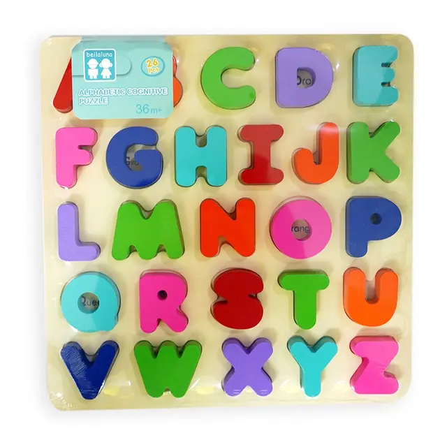 Wooden Alphabet Board Letters Kids Game 
