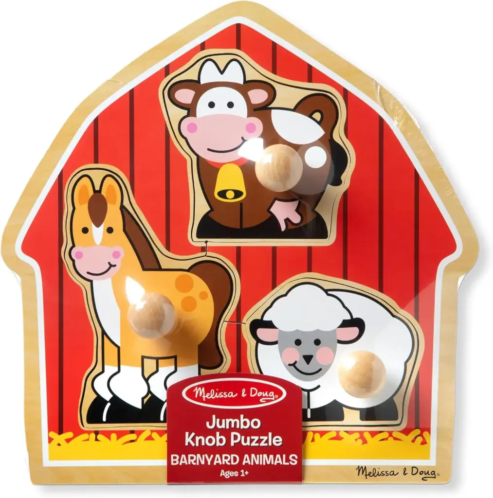 Melissa & Doug Barnyard Animals Jumbo Knob Puzzle
