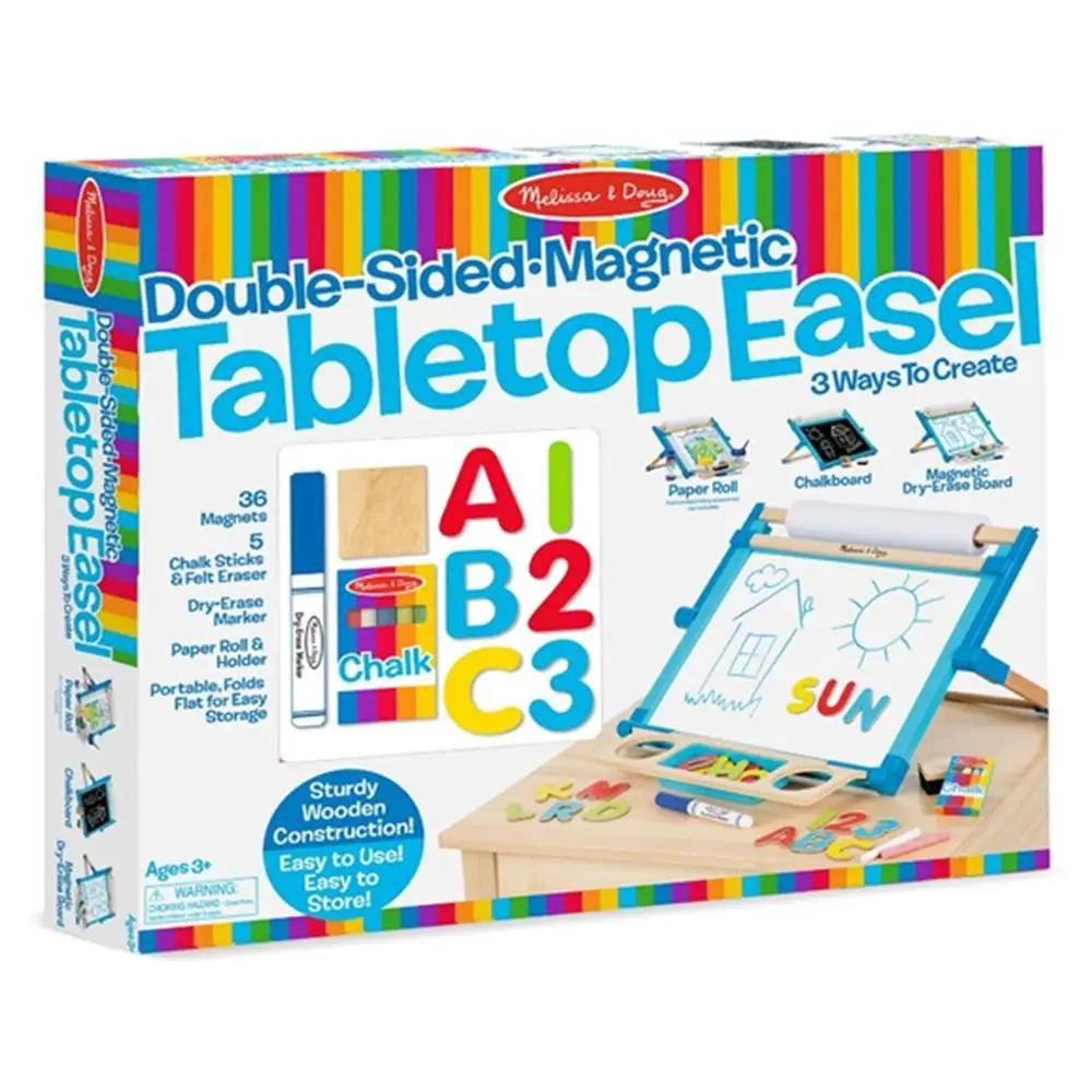 Melissa & Doug Double-Sided Magnetic Tabletop Art Easel