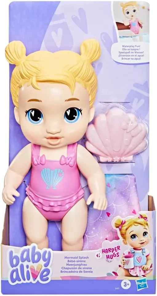 Baby Alive – Mermaid Splash Harper Hugs Waterplay Doll
