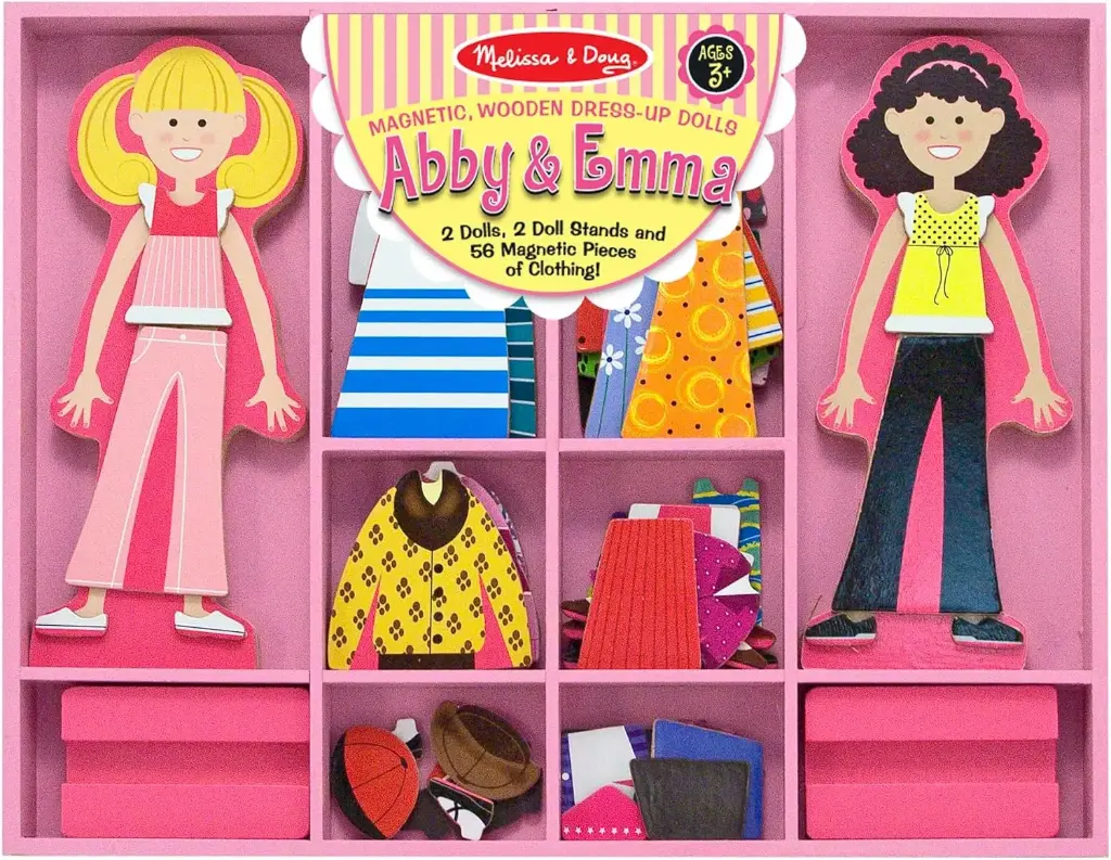Melissa & Doug – Abby and Emma Magnetic Wooden Dress-Up 