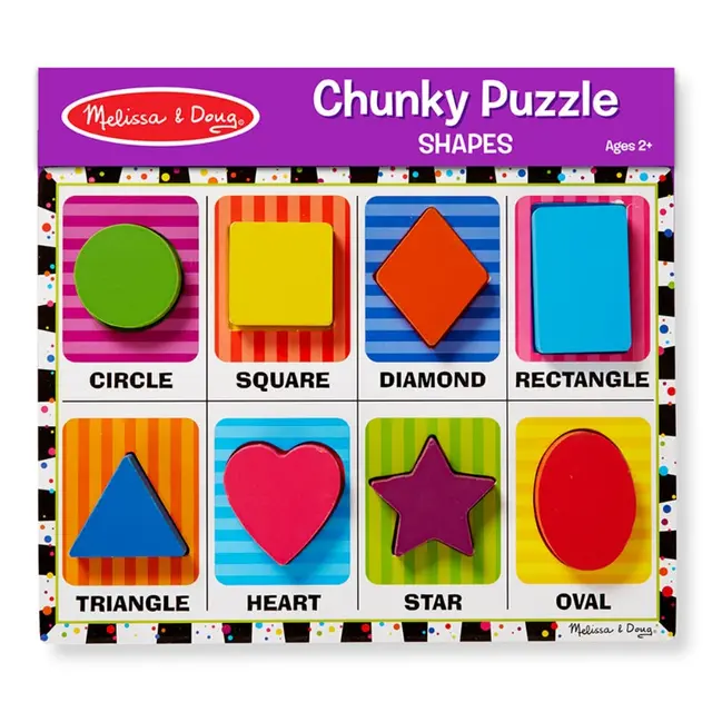 Melissa & Doug – Shapes Chunky Puzzle 8 Pieces 