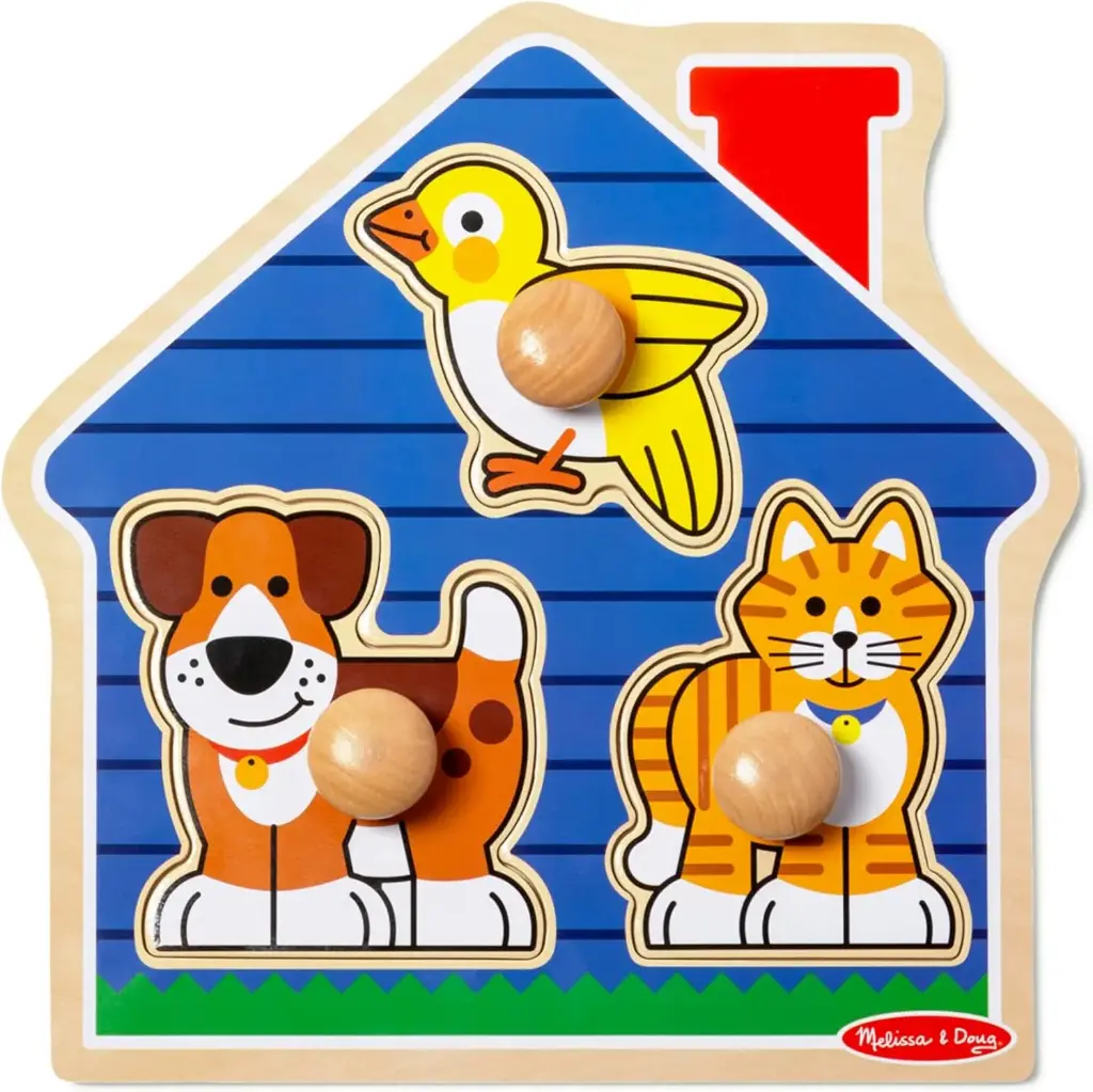 Melissa & Doug – Pet Animals Jumbo Knob Puzzle 