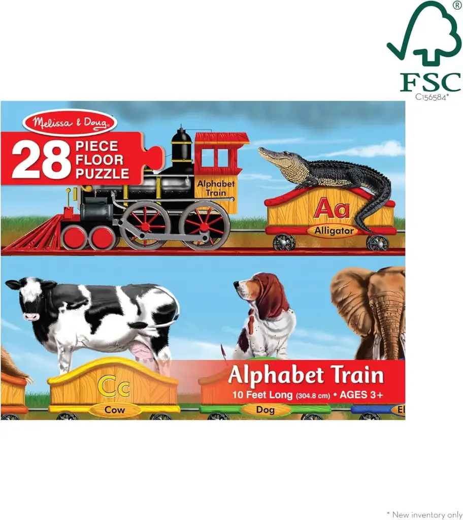 Melissa And Doug Alphabet Train Floor Puzzle - 28 Pieces 