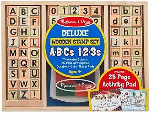 Melissa & Doug Wooden ABC Activity Stamp Set