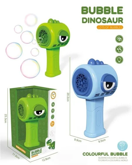 Dinosaur 10 Hole Electric Bubble Stick - Green 