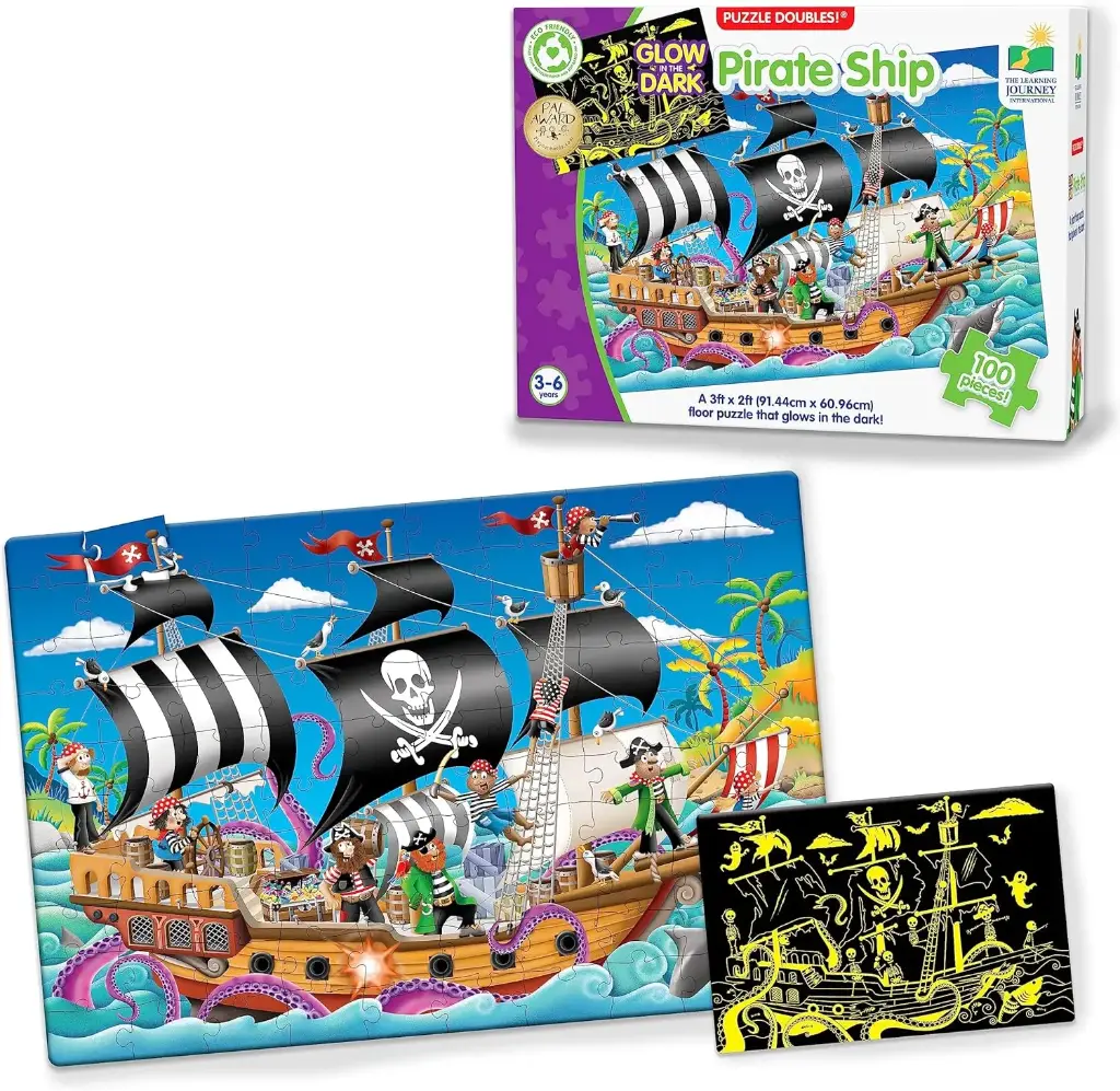 The Learning Journey – Puzzle Doubles Pirate Ship Glow in the Dark