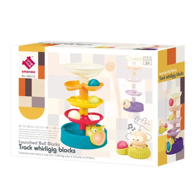 Smoneo Launched Ball Blocks Track Whirligig Set
