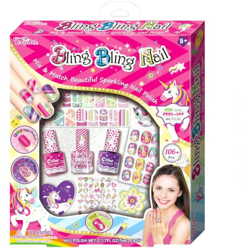 Tokidas Nail Manicure Set for Girls - Glitter & Bling 