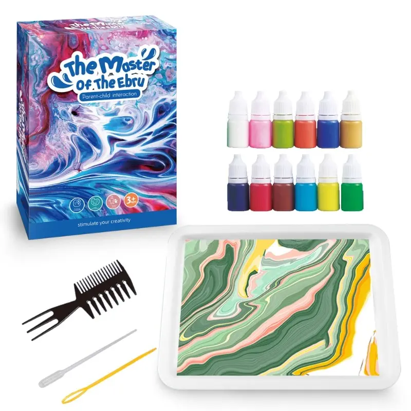 Kids Water Marbling Painting Suit - 12 Colors 