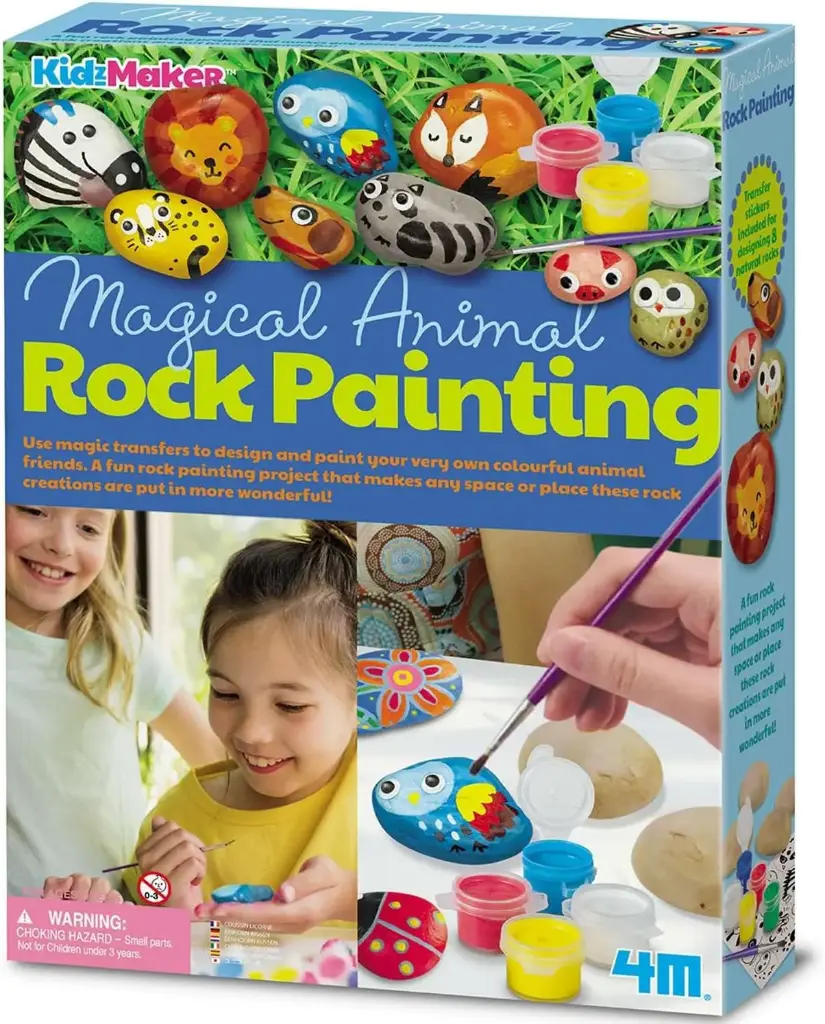 4M KidzMaker - Magical Animal Rock Painting 