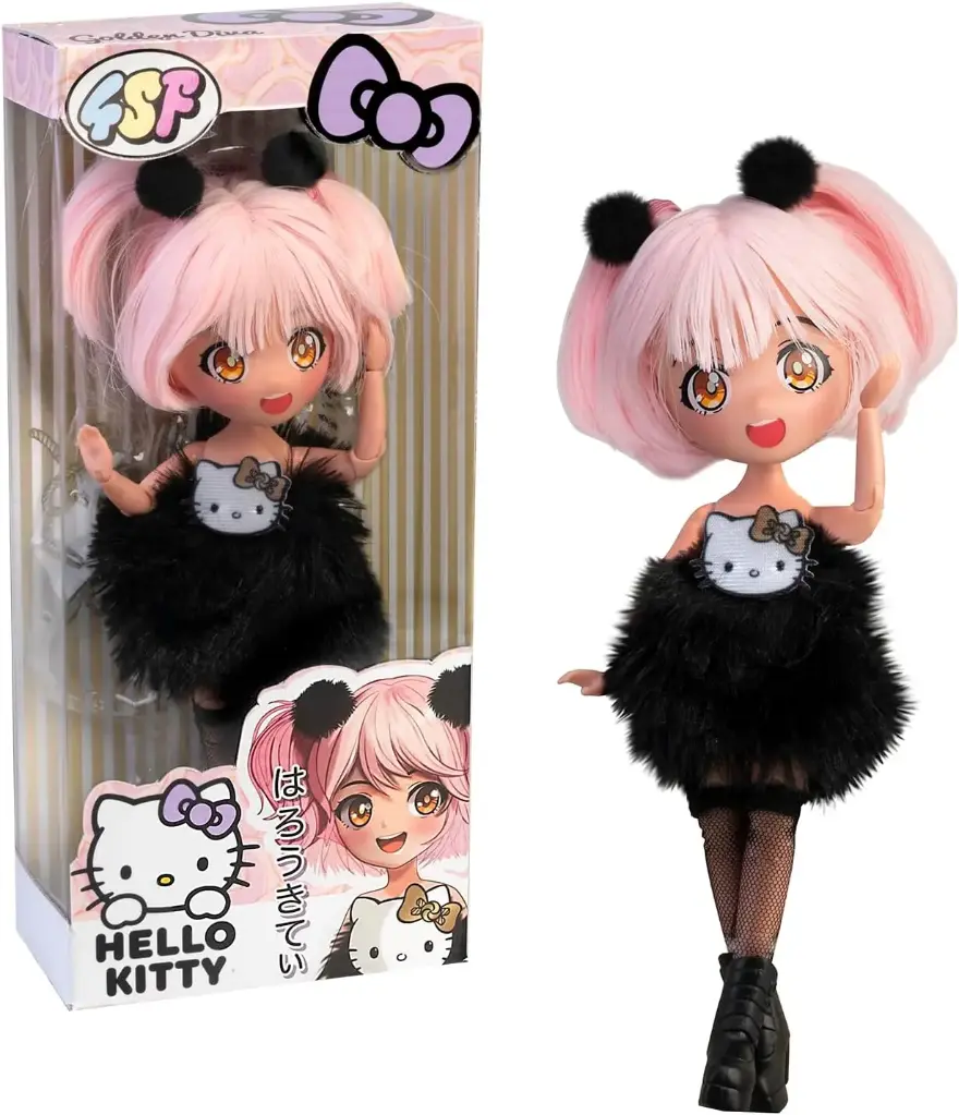 Famosa Hello Kitty Manga Doll - Golden Diva Edition 