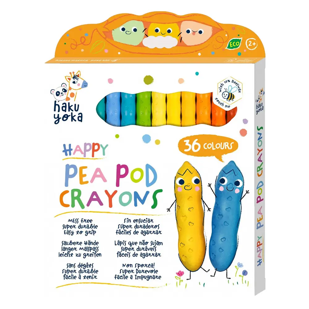 Happy Pea Pod Crayons - 24 Colours