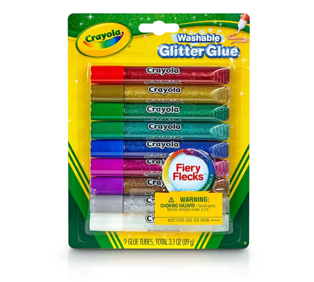 Crayola 9ct Washable Glitter Glue