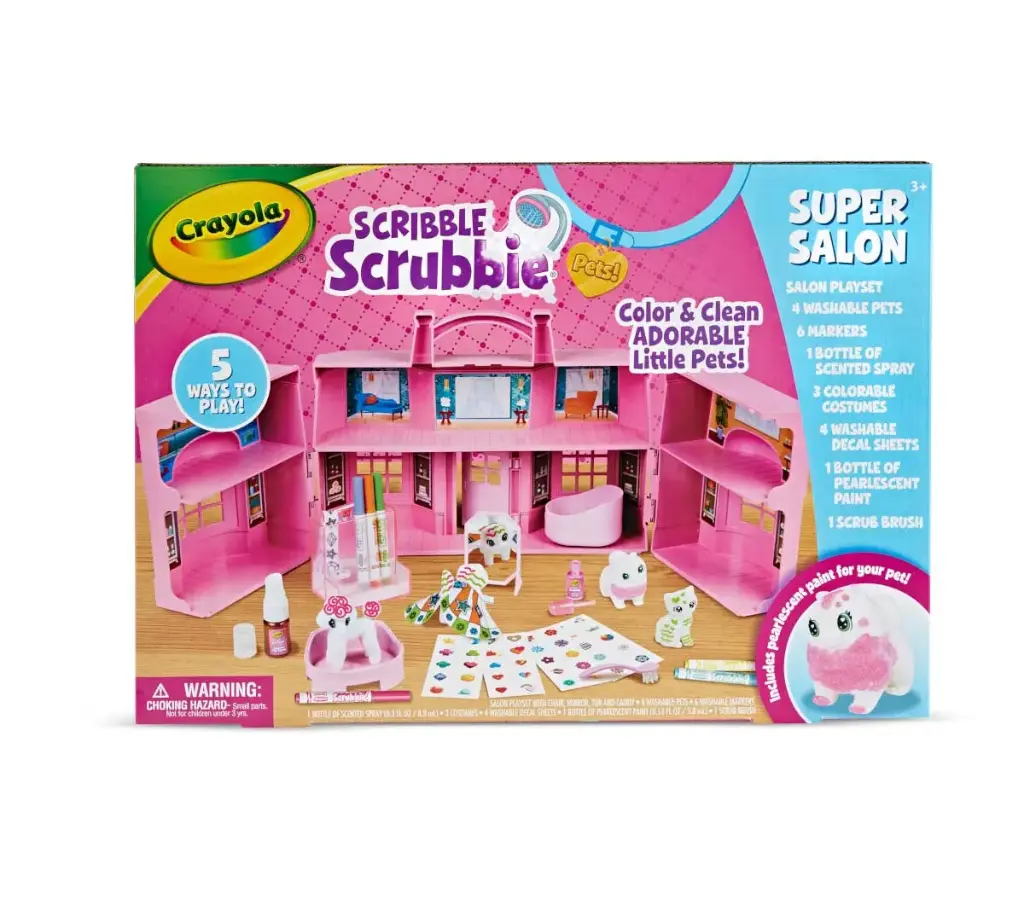 Crayola Scribble Scrubbie Pets Super Salon Playset 