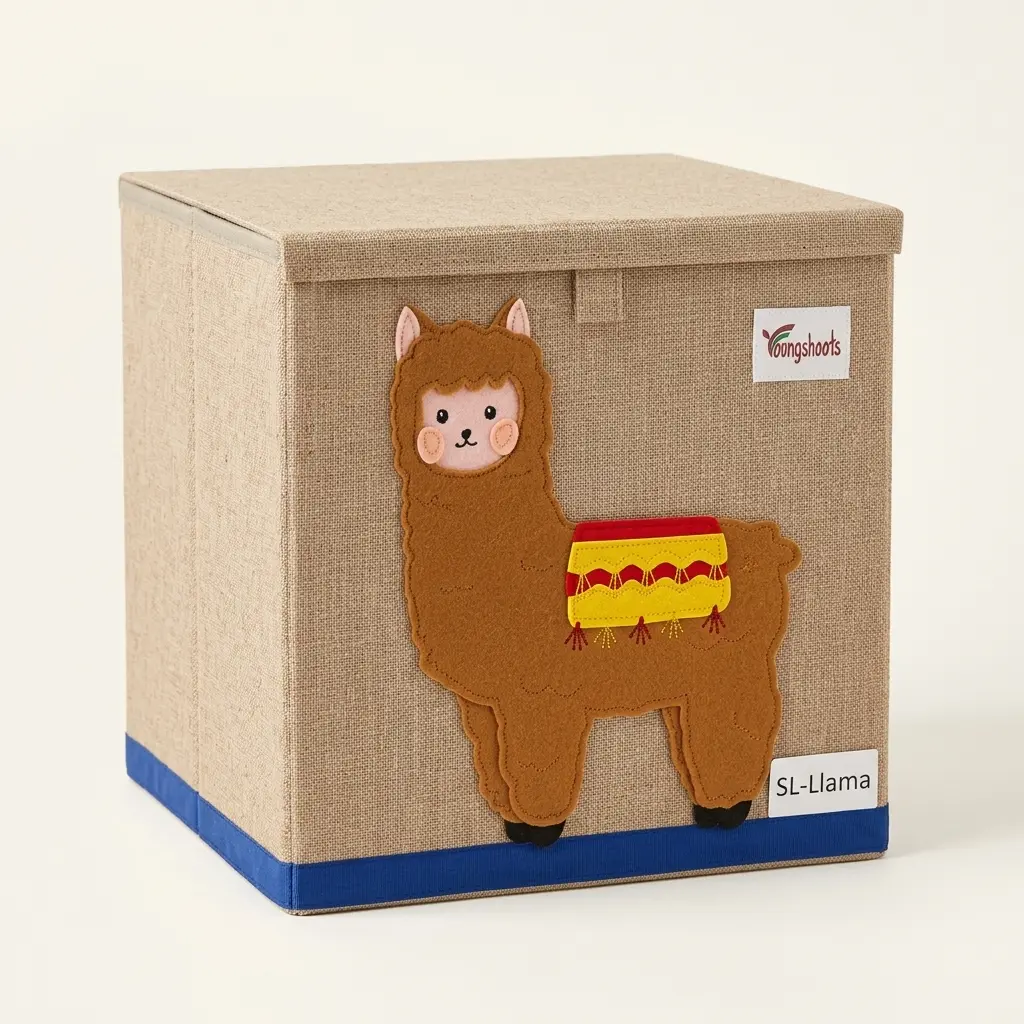 Storage Box Small Linen - Llama 