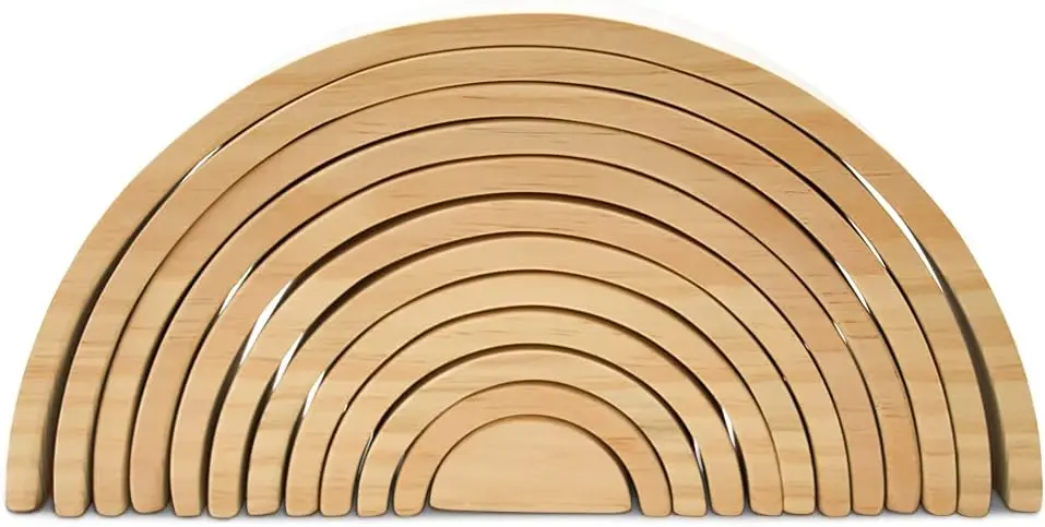 مكعبات قوس قزح - خشبية